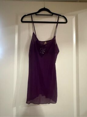 Women's Purple Spaghetti Strap Slip Top